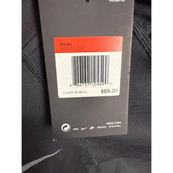 NIKE Pro Hyperstrong Core Compression 4 Pads Black Football Shirt Mens Sz Large - Picture 4 of 5